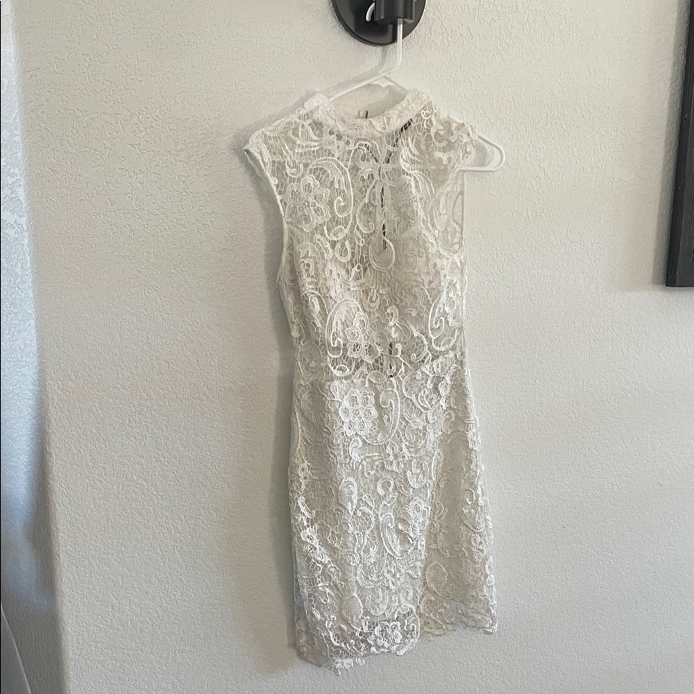 Elegant White Lace Dress